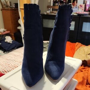 Just Fab Navy Blue Women's Ankle Boots
